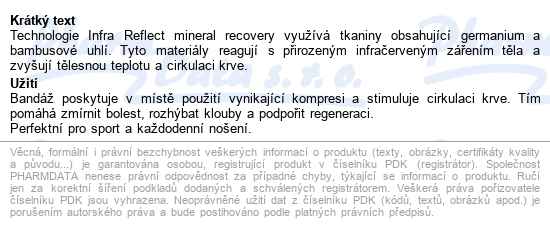 Pulsaar Active Bandáž na koleno s bambusovým uhlím vel.M - popis
