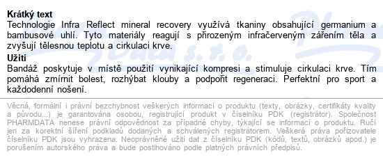 Pulsaar Active Bandáž na koleno s bambusovým uhlím vel.XL - popis