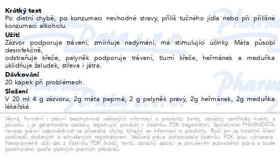 Fytos Zázvorové kapky 20 ml - popis