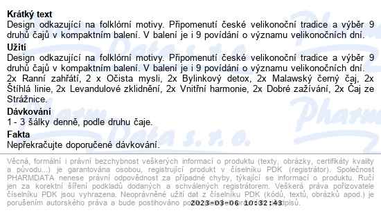 Leros Svatý týden velikonoční 9x2 g - popis