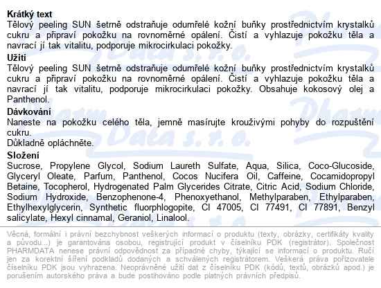 Dermacol Sun Tělový peeling 200 g - popis