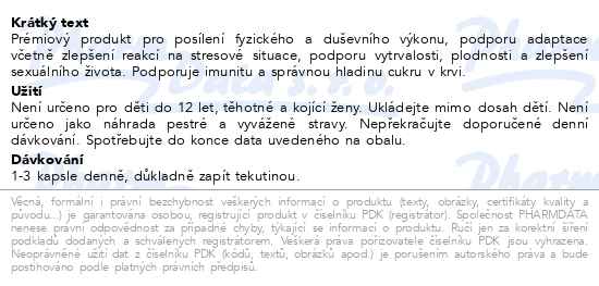Movit Maca 600 mg + ženšen 100 mg premium 90 kapslí - popis