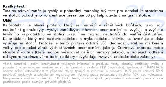 Vitamin Station Střevní zánět rychlotest - popis