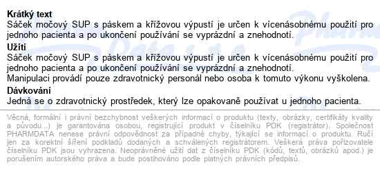 Steriwund Sáček urinální s křížovou výpustí 2000 ml 1 kus - popis