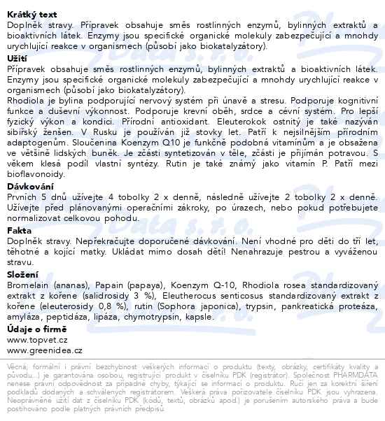 Green idea Enzym premium 90+20 tobolek - popis