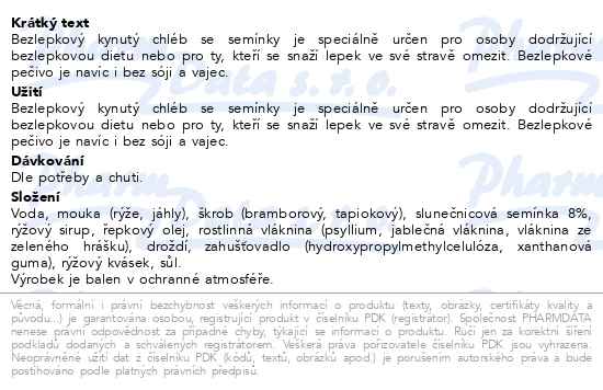 Allnature Bezlepkový chlebík slunečnicový 350 g - popis