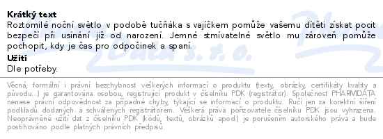 Tommee Tippee Přenosné noční světlo 2v1 Tučňák - popis