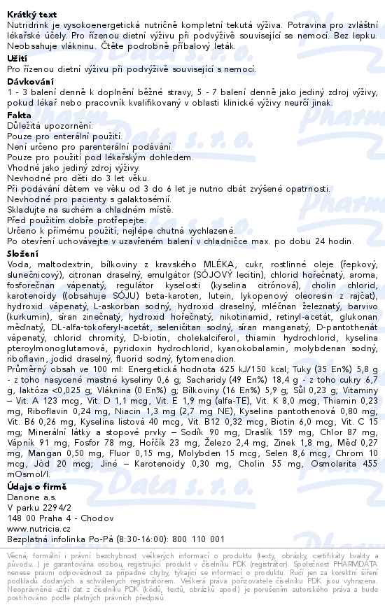 Nutridrink S Příchutí Banánovou perorální roztok 24x200ml - popis