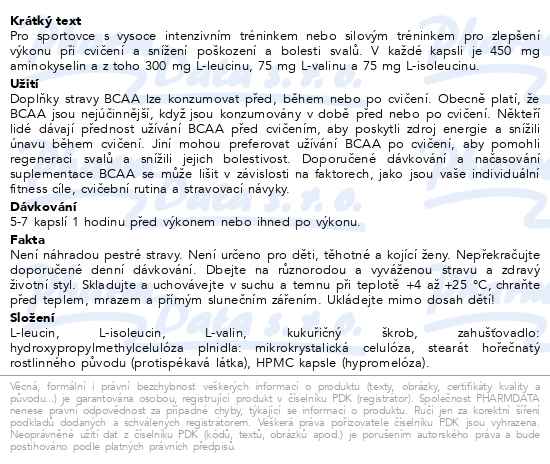 Movit BCAA 4:1:1 240 kapslí - popis