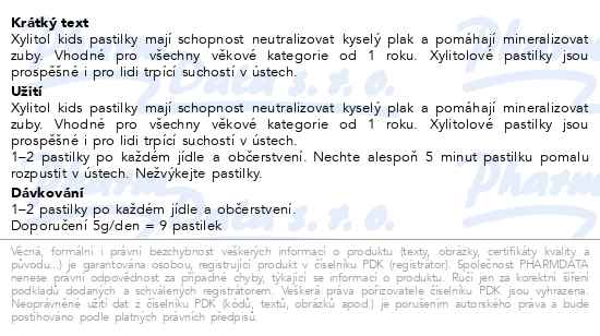 Xylitol Kids 100% Xylitolové pastilky hruška 90 pastilek - popis