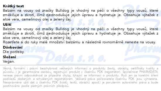 Bulldog Original Beard balm balzám na vousy 75 ml - popis