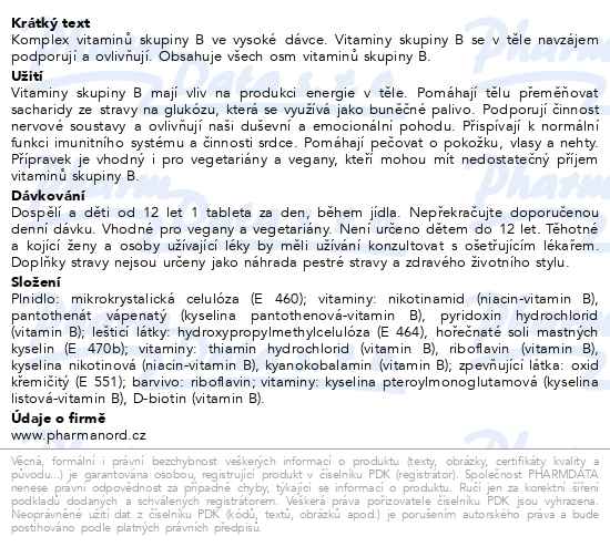Bioaktivní B-complex 60 tablet - popis