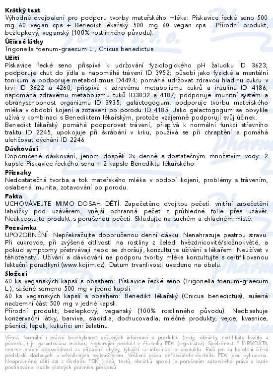Organika Pískavice & Benedikt 500 mg 2 x 60 kapslí - popis