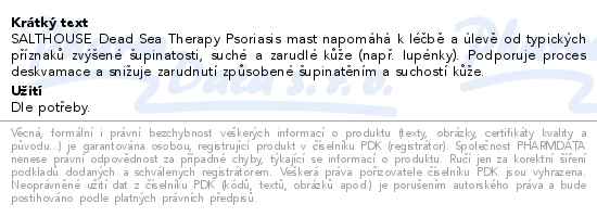 Salt House Mast na lupénku 75ml - popis