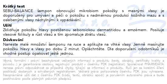 Dermedic Capilarte Sebu-balance šampon 300 ml - popis