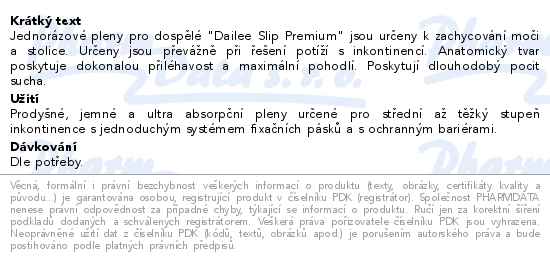 Dailee Slip Premium super M kalhotky absorpční zalepovací 30 ks - popis