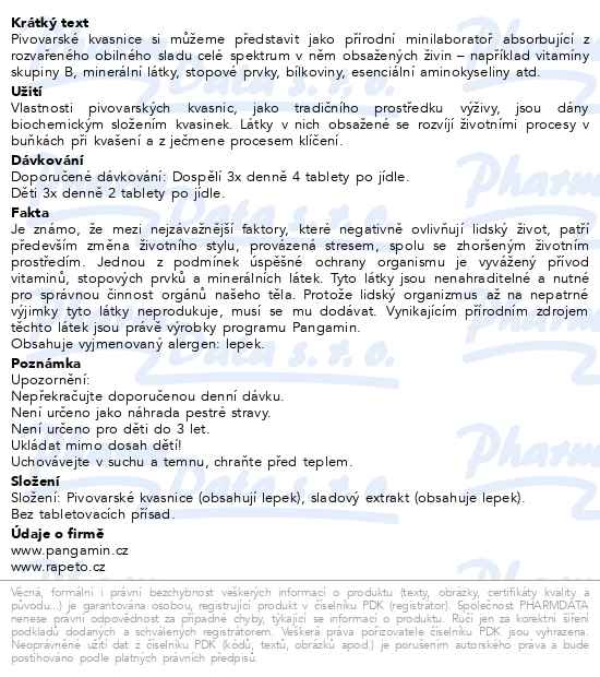 Pangamin Klasik Retro 200 tablet - popis