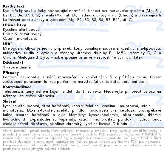 Mieloguard Glyco 30 kapslí - popis