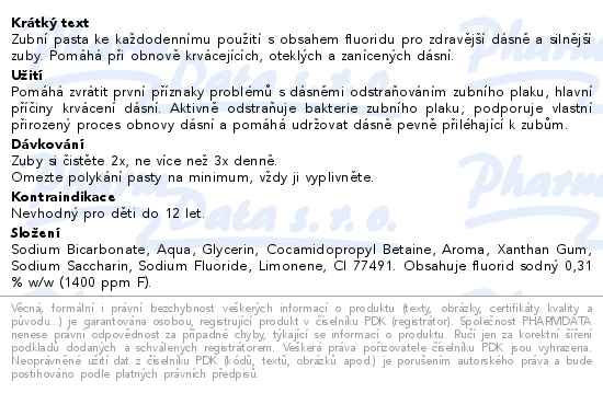 Parodontax Aktivní obnova dásní Fresh Mint zubní pasta 75ml - popis
