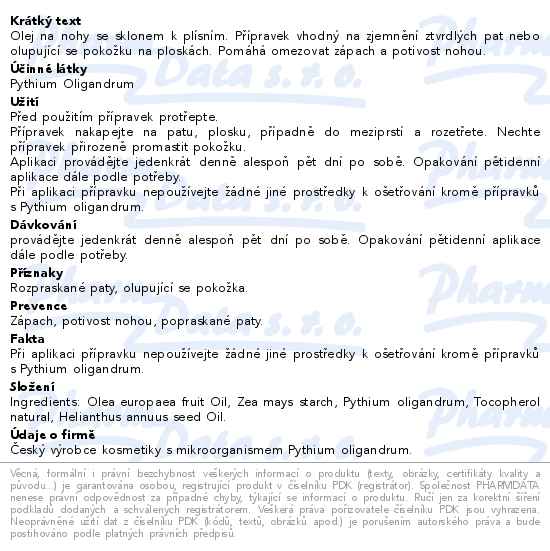 Chytrá Houba Bio Biodeur Foot Oil 50 ml - popis