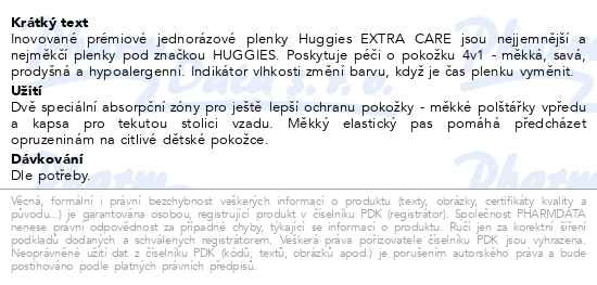 Huggies Extra Care 4 vel. 8-16 kg 60 ks - popis