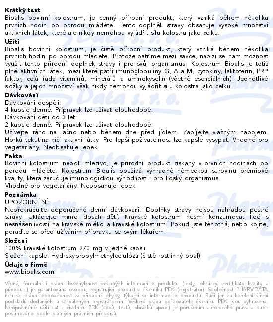 Bioalis 180 kapslí - popis
