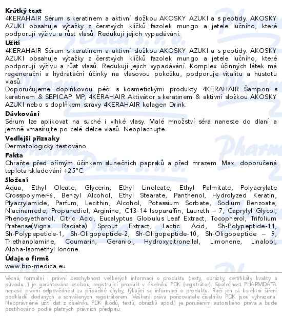 4kerahair sérum Biomedica 210 ml - popis