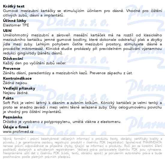 Gum Soft-picks mezizubní kartáček gumový vel. L 50 ks - popis