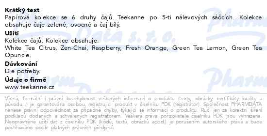 Teekanne Thank You Tea Collection 6x5 ks - popis