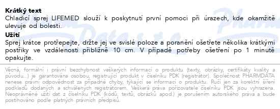 Lifemed Chladící sprej 300 ml - popis