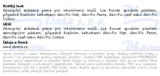 Abena Man Premium Slipguard pleny absorpční skládané, pro muže, 900 ml, 20 ks - popis