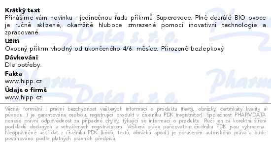 Hipp Hrušky se švestkami Bio 160 g 4/6m+ - popis