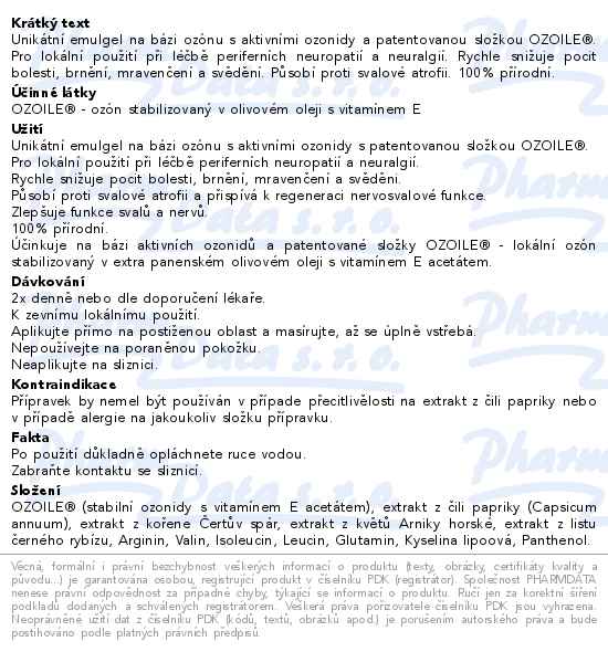 Neurofisiodol emulgel na neuropatie 100 ml - popis