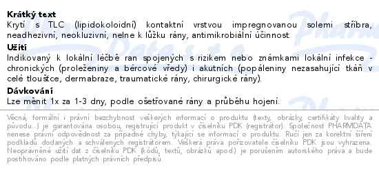 Krytí Urgotal Antimikrobiální Lipido-koloidní mřížka se stříbrem 15cmx20cm - popis
