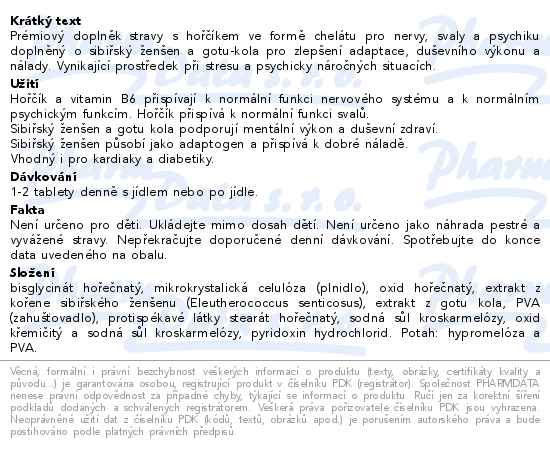 Movit Hořčík B6 + ženšen Antistress Plus 30 tablet - popis