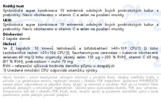 GS Probiotic Antibio 10 kapslí - popis