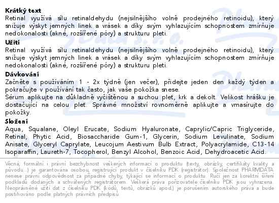 Tomas Arsov Renew Me Retinal obnovující sérum 30 ml - popis