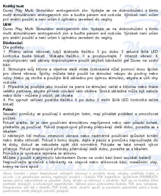Durex Play Stimulátor multierotogenních zón - popis