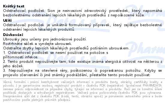 Sion ubrousky 100 ks - popis