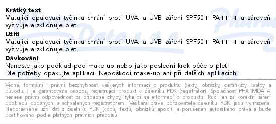 Beauty of Joseon opalovací tyčinka SPF50+ PA++++ 18g - popis