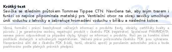 Tommee Tippee CTN Savička rychlý průtok 6m+ 2 kusy - popis
