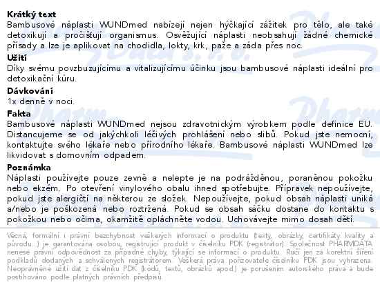Wundmed detoxikační náplasti Bambus Vital 2ks - popis