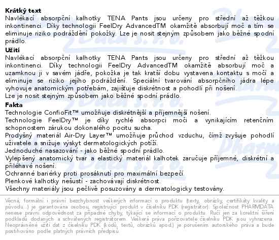 Tena Proskin Pants Plus Large inkontinenční kalhotky 10ks 792651 - popis