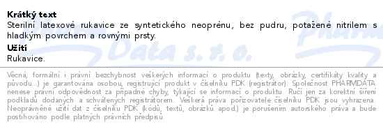 Sterilní latexové rukavice SRG PROTEXIS MICRO 200 párů velikost 8.5 - popis