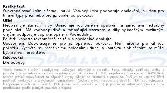 Delice Solaire Superopalovací krém s černou mrkví Carota Nera 150ml - popis
