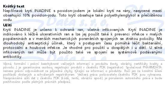 Inadine 9.5x9.5 10ks - popis