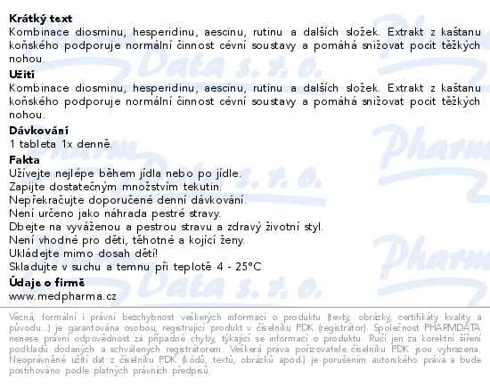 MedPharma Diosmin Plus 67 tablet - popis