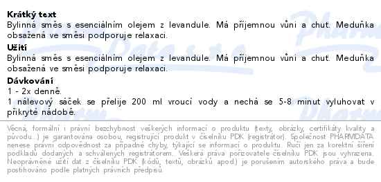 Megafyt Relax a meditace 20x1.75g - popis