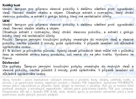 Phyto Phytocyane Obnovující šampon proti vypadávání vlasů pro ženy 250ml - popis