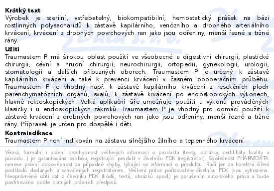 Traumastem P 3 g - popis